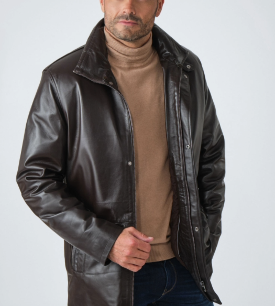 Crafted for the discerning individual, this leather jacket combines luxury and practicality in an impeccably tailored design. Whether it's the rugged appeal of sheepskin and goatskin or the exotic touch of crocodile leather, each jacket is made from the finest materials, ensuring both durability and a sleek look. Designed to suit a variety of climates, from the crisp winds of San Francisco to the chilly temperatures of Montreal, this jacket is an ideal choice for winter wear. Its versatile style makes it suitable for both biker enthusiasts and those looking for a chic urban accessory. The precise craftsmanship is evident in every stitch, making this jacket not only a protective layer but also a statement piece that stands out in cities from New York to Miami. Leather Jacket, Sheepskin Leather, Biker Jacket, Bomber Jacket, Winter Leather Jacket, Designer Jacket, Trendy Leather Jacket, Goatskin Leather, Crocodile Leather, Premium Leather, Pure Leather, Ladies Leather Jacket
