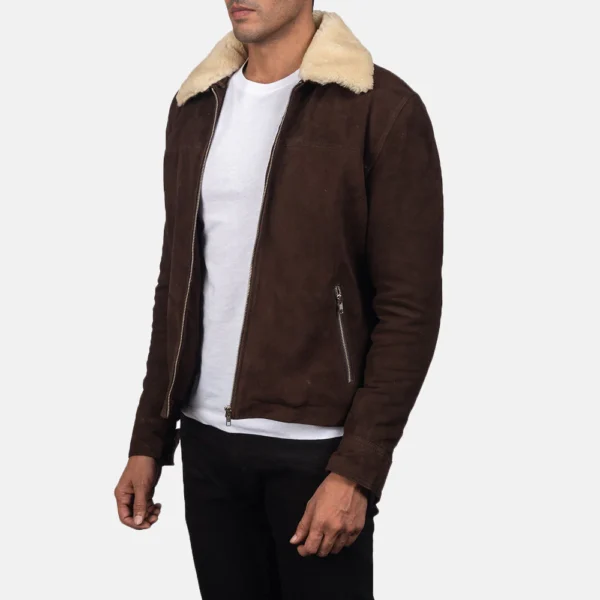 UB FASHION COFFNER BROWN SHEARLING FUR JACKET