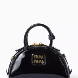 UB FASHION MIU MIU Logo Top-handle Bag in Patent Leather