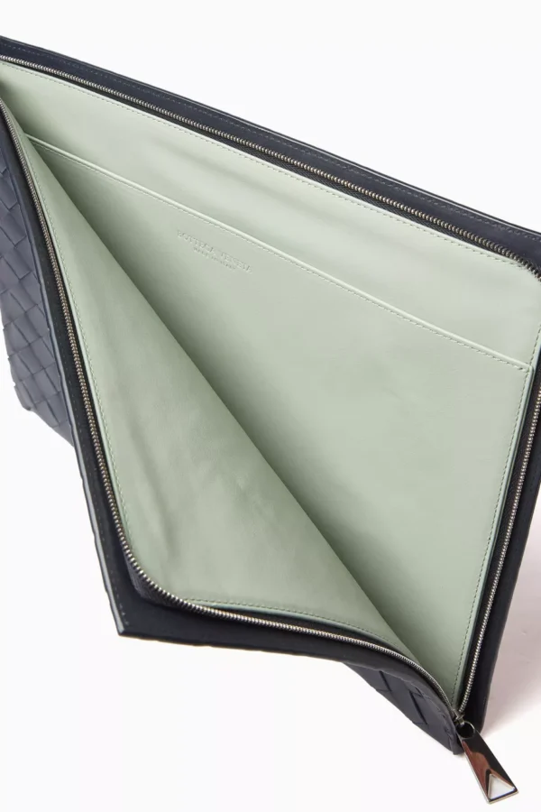 UB FASHION BOTTEGA VENETA Half Zip Around Pouch