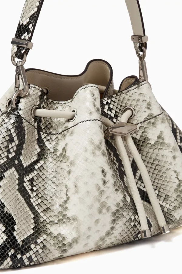 UB FASHION JIMMY CHOO Bon Bon Bucket Bag in Leather