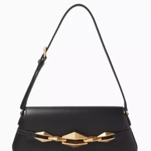 UB FASHION JIMMY CHOO Small Diamond Shoulder East-West Bag in Leather