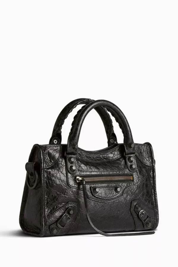 UB FASHION Balenciaga Mini Le City Bag in Arena Lambskin