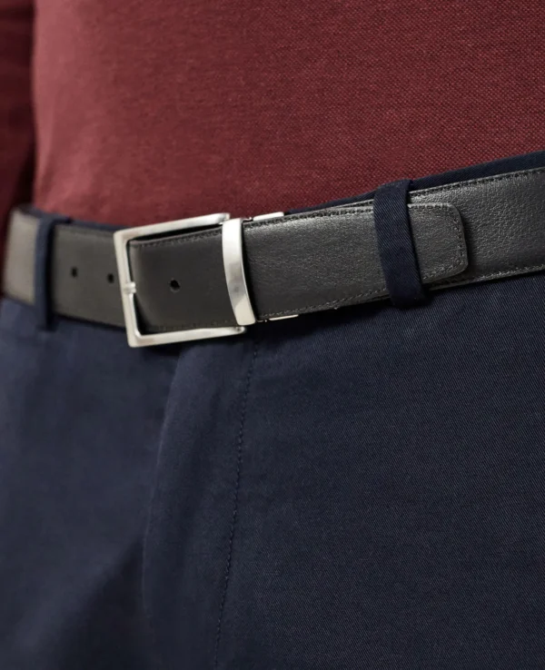 UB FASHION CALF LEATHER Reversible Belt
