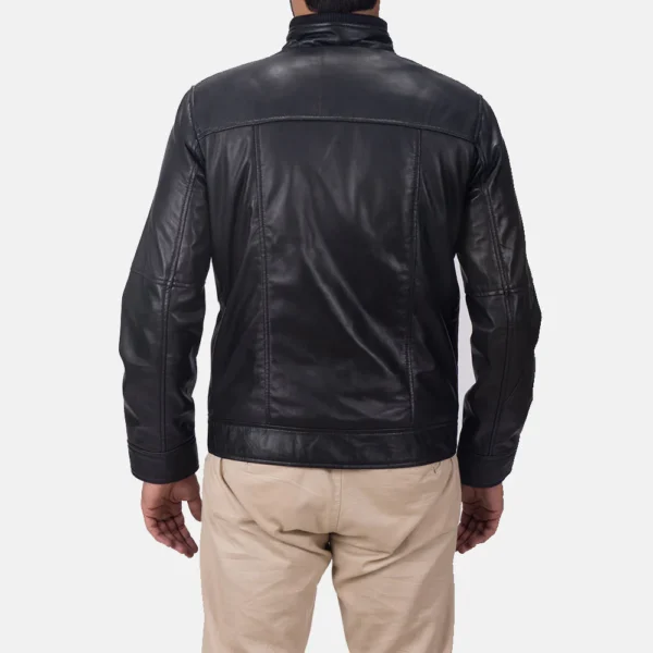 UB FASHION MAURICE BLACK LEATHER JACKET