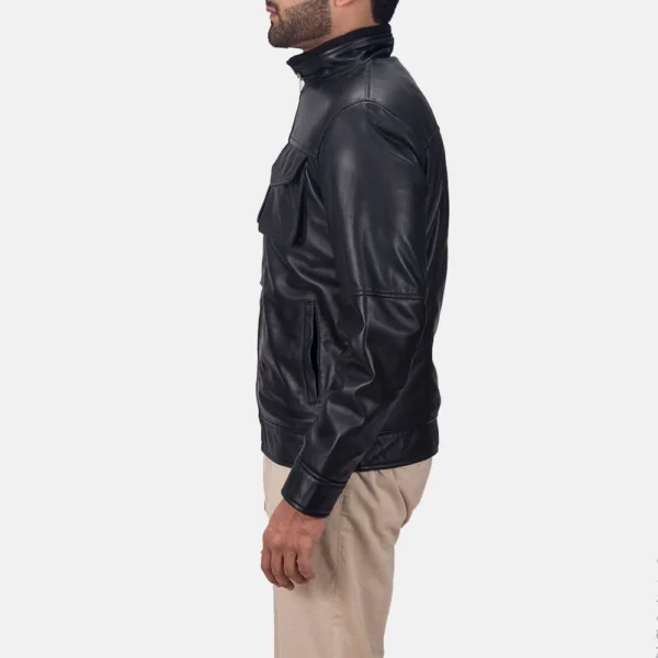 UB FASHION MAURICE BLACK LEATHER JACKET