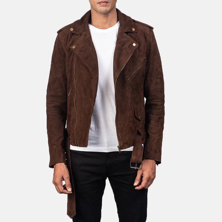 UB FASHION ALLARIC ALLEY BLACK LEATHER BIKER JACKET