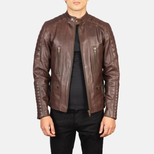 UB FASHION DAMIAN GREY SUEDE BIKER JACKET