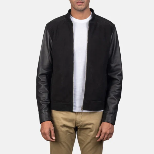 UB FASHION BLAIN MOCHA SUEDE BOMBER JACKET