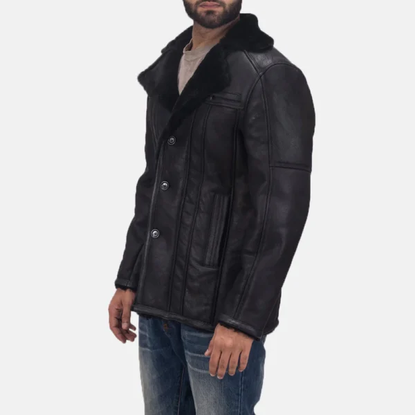 UB FASHION FURCLIFF DOUBLE FACE SHEARLING LEATHER COAT