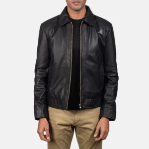 UB FASHION INFERNO BLACK LEATHER JACKET