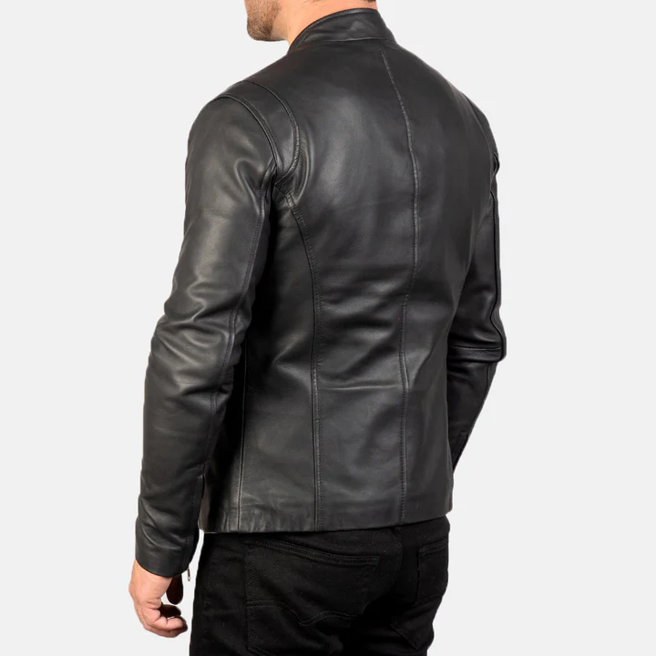 UB FASHION IONIC BLACK LEATHER JACKET