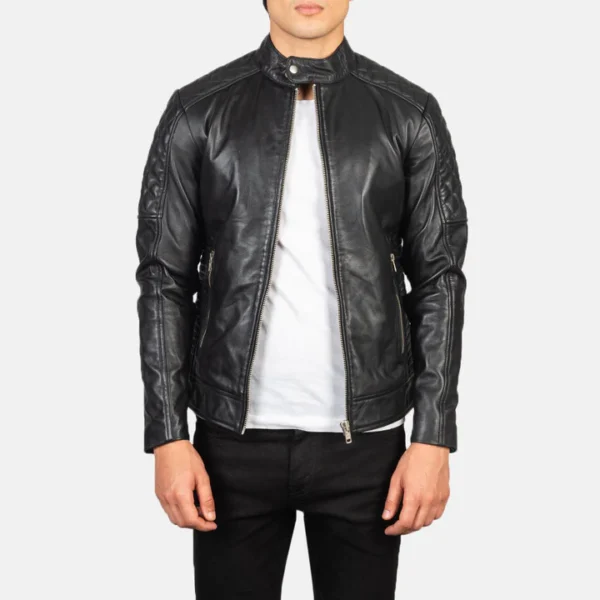 UB FASHION FERNANDO QUILTED GREEN SUEDE BIKER JACKET