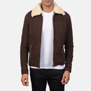 UB FASHION COFFNER BROWN SHEARLING FUR JACKET