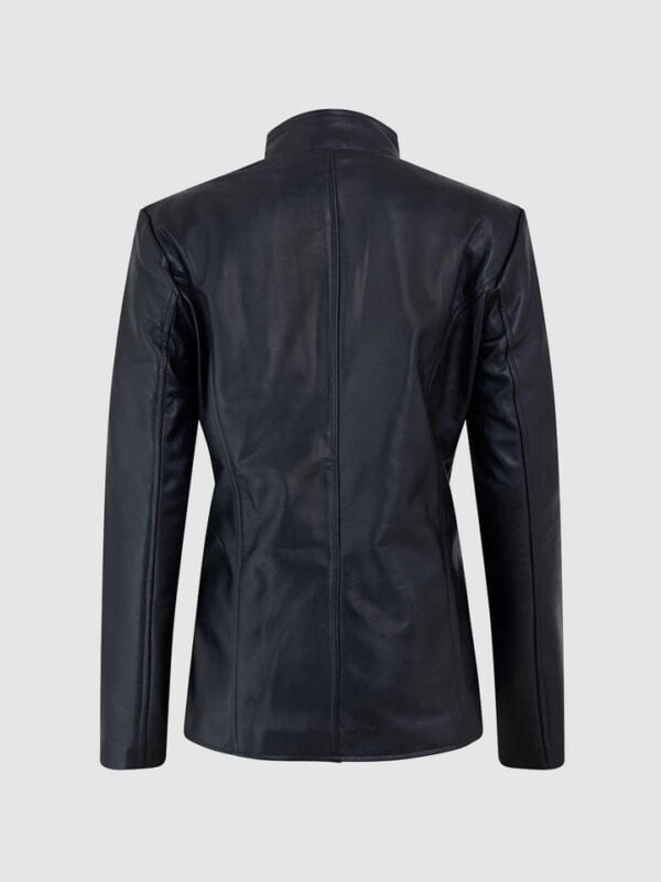 UB Fashion Black color leather jacket made from 100% lamb skin.