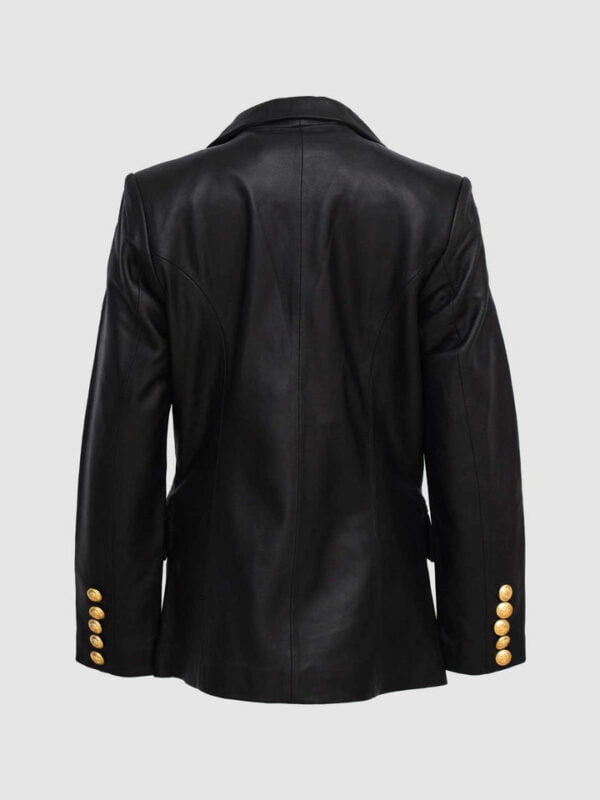 UB Fashion Black color leather jacket made from 100% lamb skin.