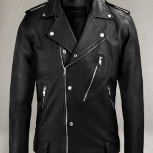 UB Fashion Black Bomber Leather Jacket