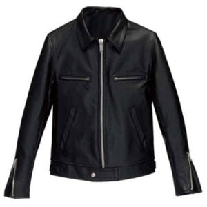 UB Fashion Black color leather jacket made from 100% lamb skin.