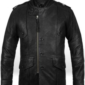 UB Fashion Black Bomber Leather Jacket