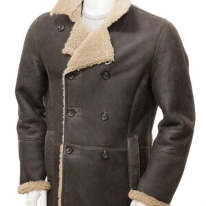 UB Fashion Dark Brown Bomber Leather Jacket