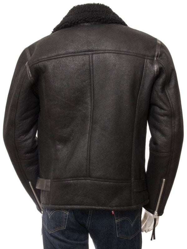 UB Fashion Dark Brown color bomber leather jacket made from 100% lamb skin.