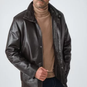 UB Fashion ROYAL Dark brown Leather Jacket