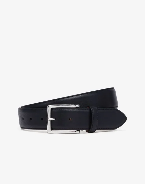 UB FASHION Black super soft nappa leather belt