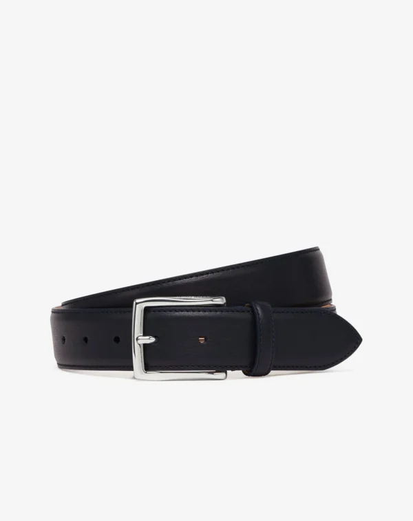 UB FASHION Black super soft nappa leather belt