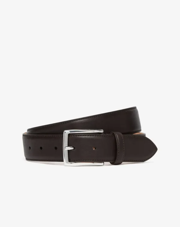 UB FASHION Black super soft nappa leather belt