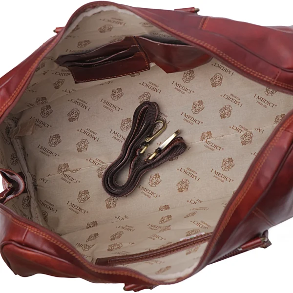 UB FASHION 18" Small Italian Leather Duffel Bag - Image 7