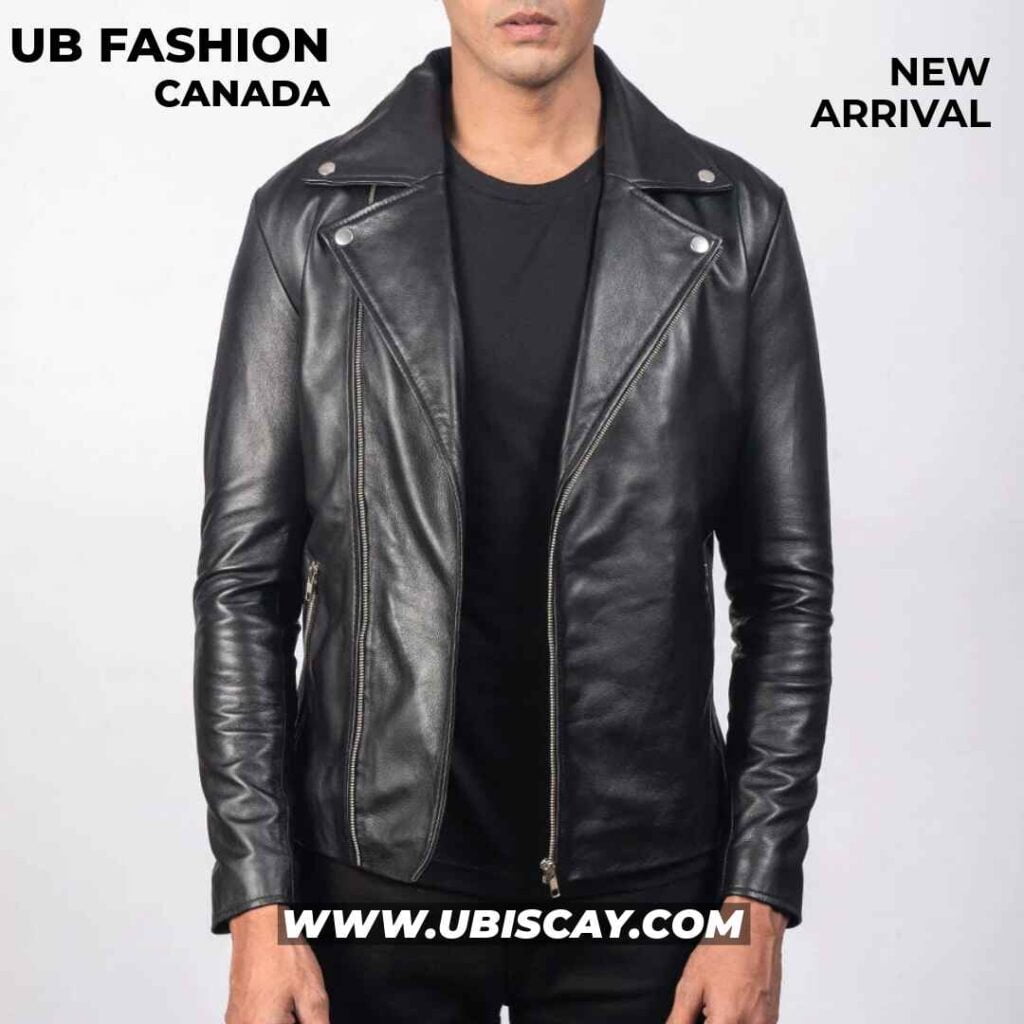 UB FASHION NOAH BLACK LEATHER BIKER JACKET UB FASHION NOAH BLACK LEATHER BIKER JACKET
