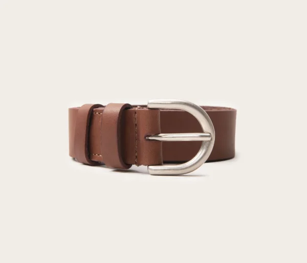 UB FASHION 25mm Brown Leather Belt