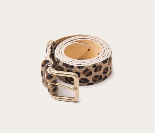 UB FASHION 35mm Leopard Leather Belt