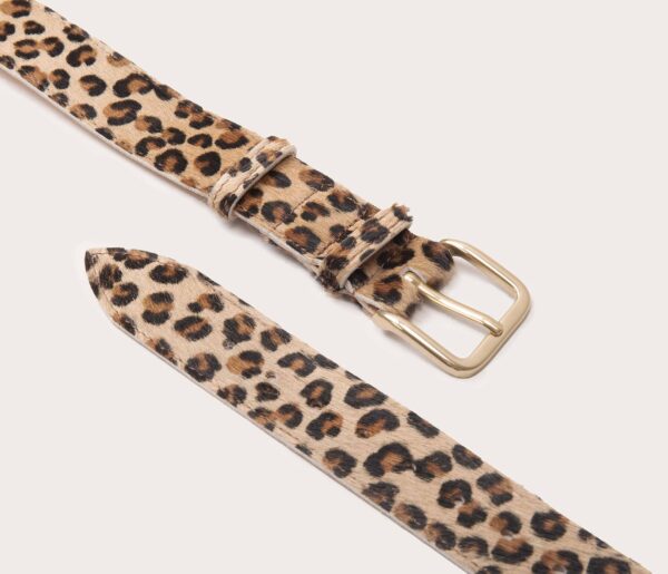 UB FASHION 35mm Leopard Leather Belt