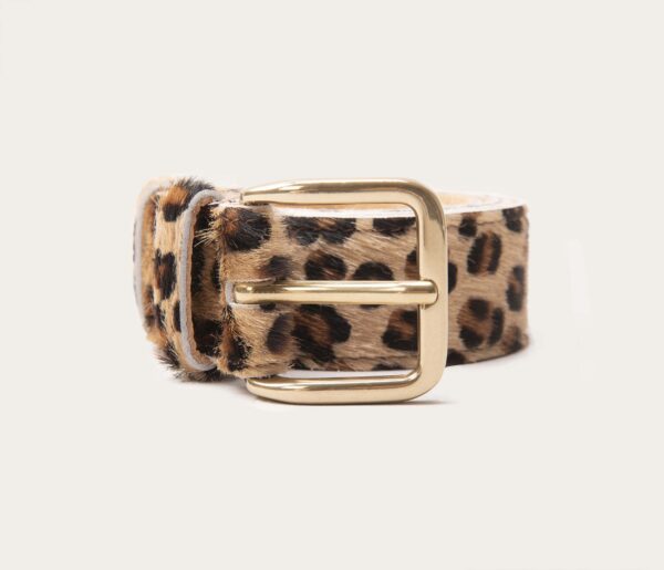 UB FASHION 35mm Leopard Leather Belt