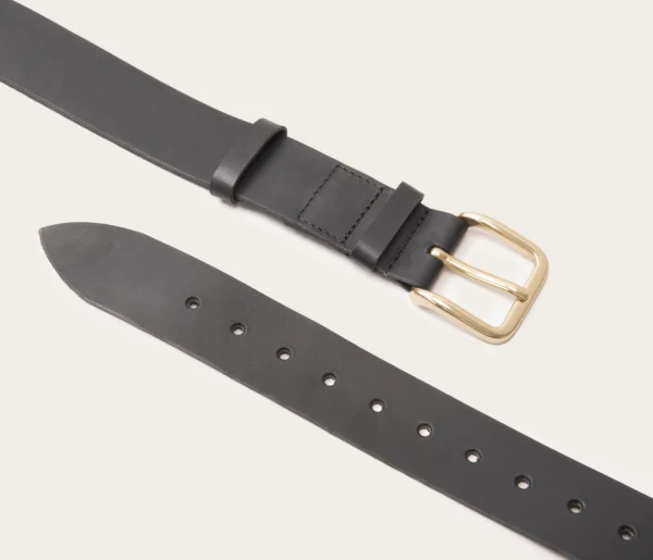 UB FASHION 35mm Black Leather Belt