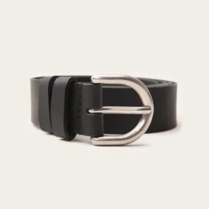 UB FASHION 25mm Full-Grain Black Leather Belt