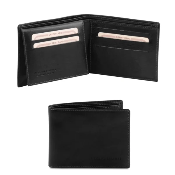 UB FASHION Exclusive 3 Fold Italian Leather Wallet - 2 Compartments