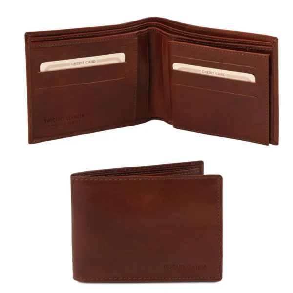 UB FASHION Exclusive 3 Fold Italian Leather Wallet - 4 Compartments