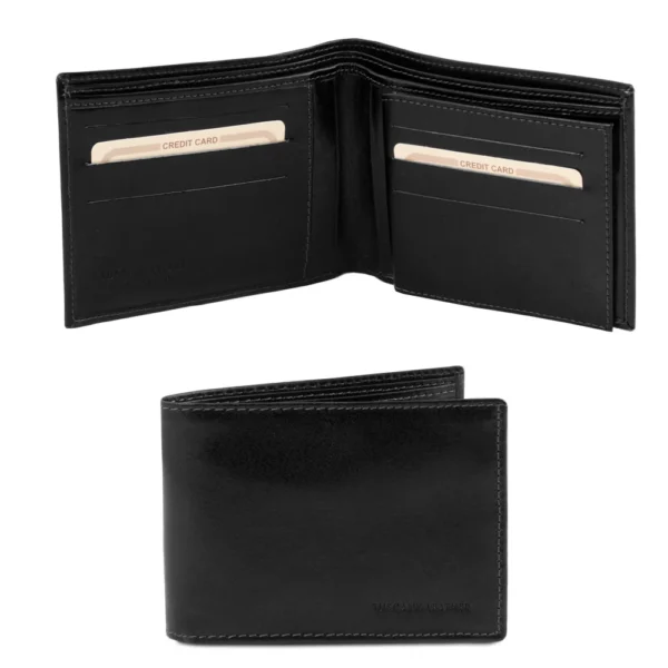 UB FASHION Exclusive 3 Fold Italian Leather Wallet - 4 Compartments