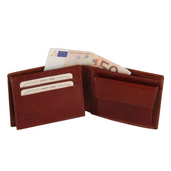 UB FASHION Exclusive 3 Fold Italian Leather Wallet With Coin Pocket