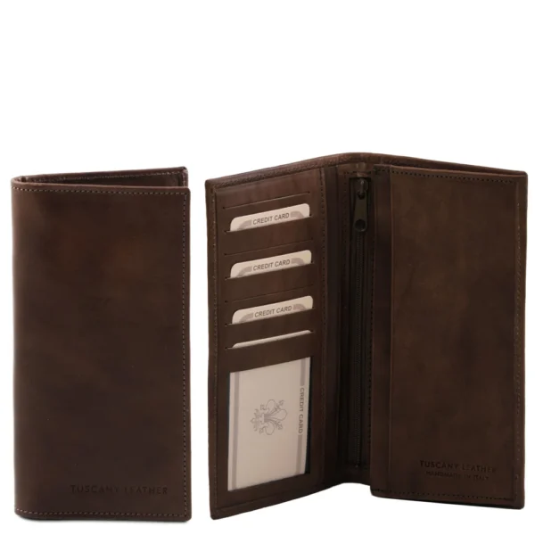 UB FASHION Exclusive Vertical 2 Fold Italian Leather Wallet