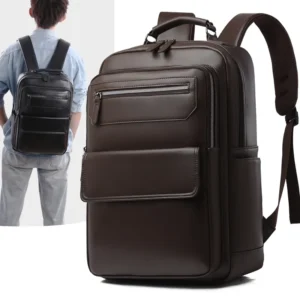UB Fashion Vintage Men's Waterproof PU Leather Backpack