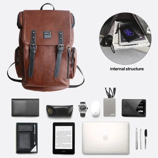 UB Fashion Leather Laptop Backpack